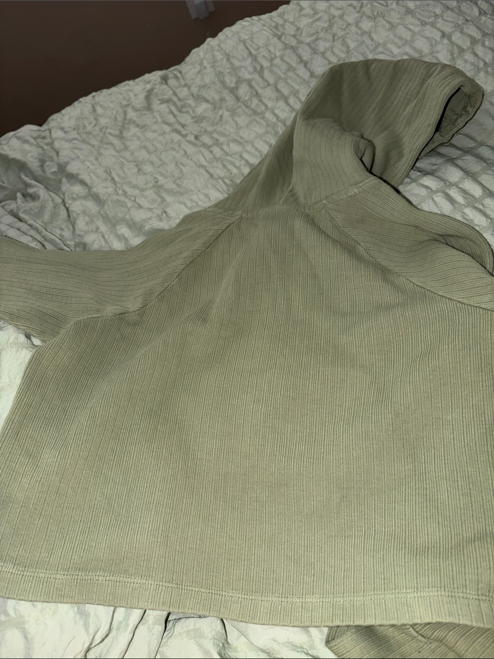 Nike Olive Green Ribbed Hoodie & Shorts Set - Picture 14 of 14